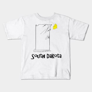 A funny map of South Dakota Kids T-Shirt